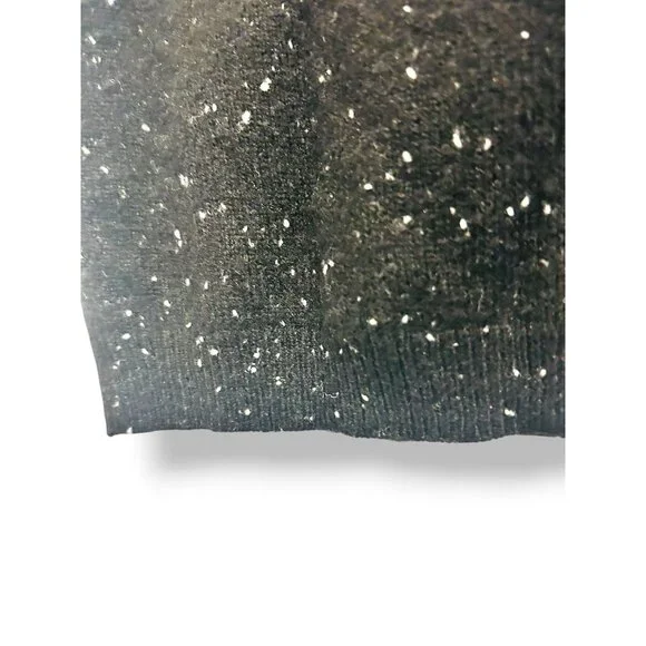 C by Bloomingdale's 100% Cashmere Sweater Set Black White Fleck Twin Set Small - Picture 12 of 14